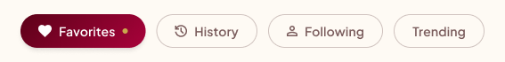 Sticky filter tags component